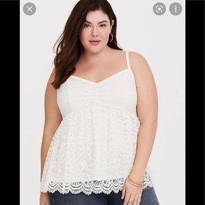 Torrid Ivory Lace Babydoll Cami